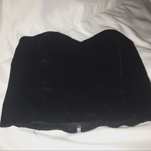 Black velvet top